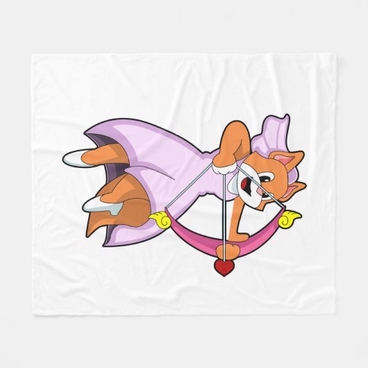 Kat als bruid met trouwjurk.PNG Fleece Deken (Voorkant (Horizontaal))