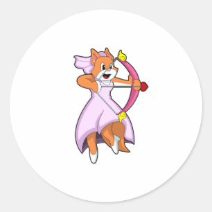 Kat als bruid met trouwjurk.PNG Ronde Sticker