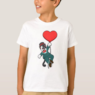 Kat als bruidegom met hartballon t-shirt