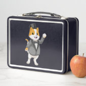 Kat als bruidegom met lint (In situ)