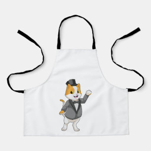 Kat als bruidegom met lint schort