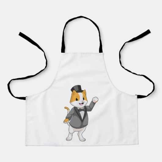 Kat als bruidegom met lint schort (Voorkant)