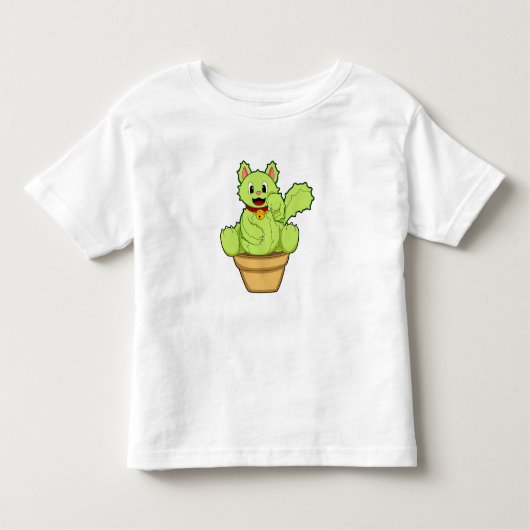 Kat als Cactus Kinder Shirts (Voorkant)