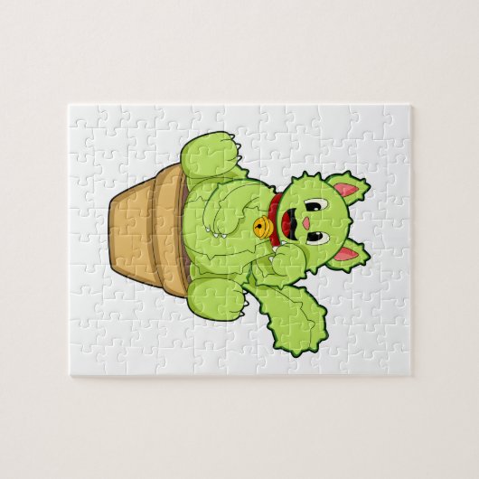 Kat als Cactus Legpuzzel (Horizontaal)