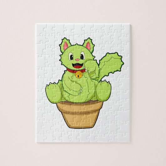 Kat als Cactus Legpuzzel (Verticaal)