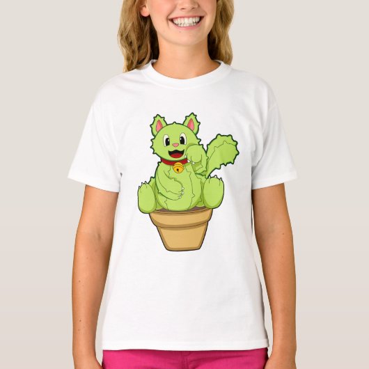 Kat als Cactus T-shirt (Voorkant)