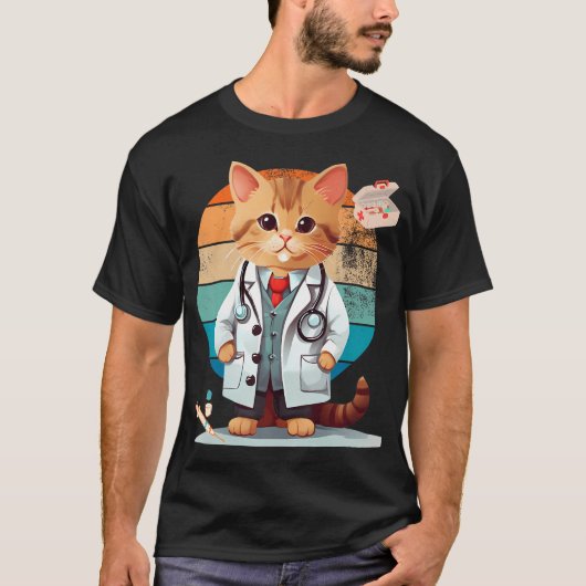 Kat als dokter t-shirt (Voorkant)