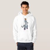 Kat als Football speler met Football Hoodie (Voorkant volledig)
