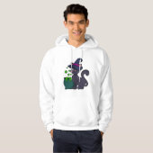 Kat als heks met Cauldron Hoodie (Voorkant volledig)