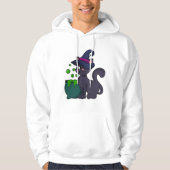 Kat als heks met Cauldron Hoodie (Voorkant)