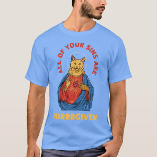 Kat als Jezus Humor voor een Christelijke Kat Pet  T-shirt