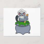 Kat als kok met toverdrank briefkaart (Voorkant)