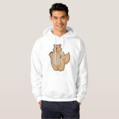 Kat als kunstspeler met kunstkleed hoodie (Voorkant volledig)