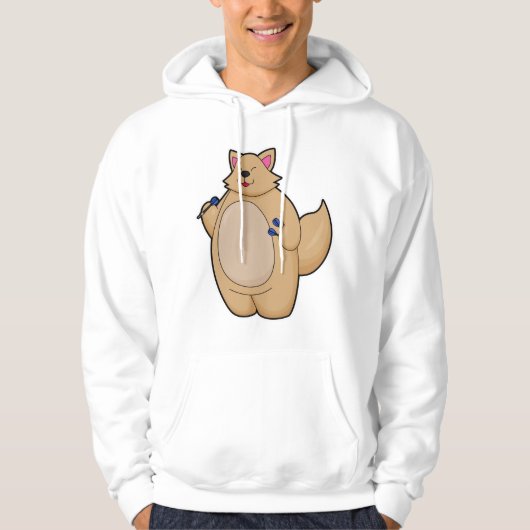 Kat als kunstspeler met kunstkleed hoodie (Voorkant)