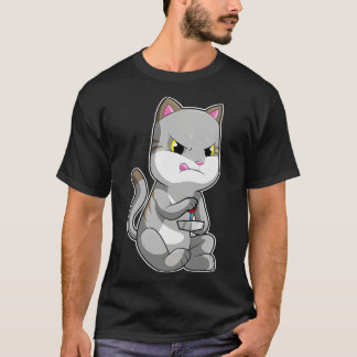 Kat als met joystick t-shirt
