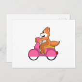 Kat als motorrijder met scooter.PNG Briefkaart (Voorkant / Achterkant)