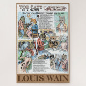 Kat als ober, Louis Wain Legpuzzel (Verticaal)