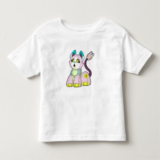 Kat als Robot Kinder Shirts (Voorkant)