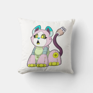 Kat als Robot Kussen