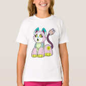 Kat als Robot T-shirt (Voorkant)