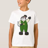 Kat als room met koffie en Pet T-shirt (Voorkant)