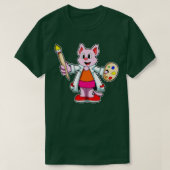Kat als Schilder met Borstelverf T-shirt (Design voorkant)