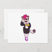 Kat als secretaris, Notitieblok Briefkaart (Voorkant / Achterkant)