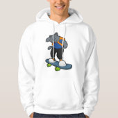 Kat als Skateboarder met Skateboard Hoodie (Voorkant)