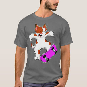 Kat als Skater met Skateboard 3 T-shirt