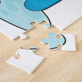 Kat als Snowboarder met Snowboard Legpuzzel (Zijkant)