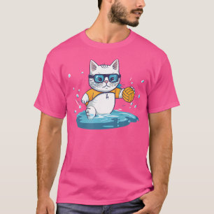 Kat als speler ontwerpt waterpolo t-shirt