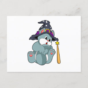 Kat als Tovenaar met Magische kaart & Pet