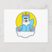 Kat als Unicorn op wolken en zon Briefkaart (Voorkant)