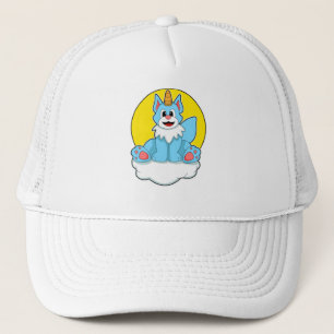 Kat als Unicorn op wolken en zon Trucker Pet