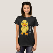 Kat als visser met hengel & Vis T-shirt (Voorkant volledig)