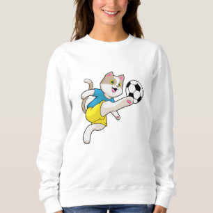 Kat als Voetbalspeler met Voetbal Trui