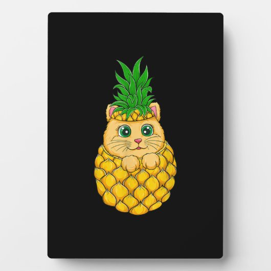Kat Ananas | Schattige Kattenliefhebber | Zomer Fr Fotoplaat (voorkant)