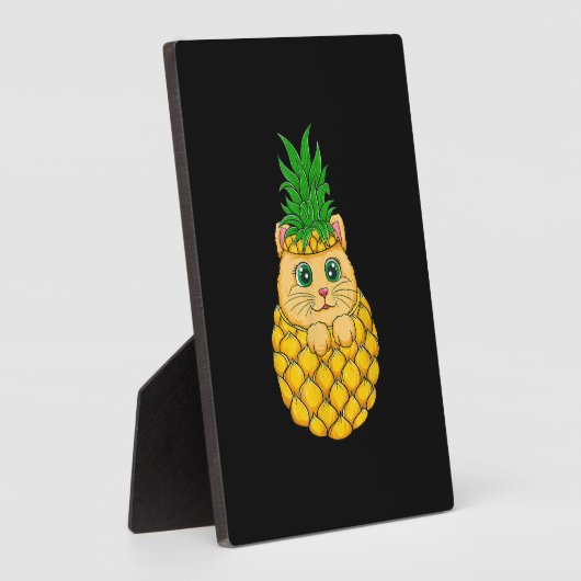 Kat Ananas | Schattige Kattenliefhebber | Zomer Fr Fotoplaat (Zijkant)