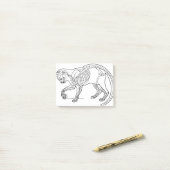 Kat Animal Botten Skeleton Line Art Biology Post-it® Notes (Op bureau)