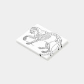 Kat Animal Botten Skeleton Line Art Biology Post-it® Notes (Schuin)