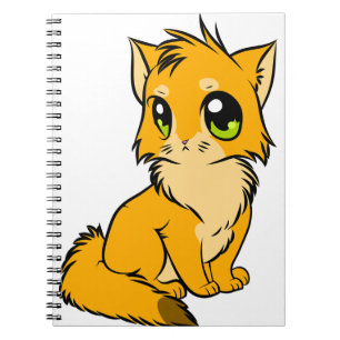 Kat anime Schattige kitten figuur lijn kunst Notitieboek