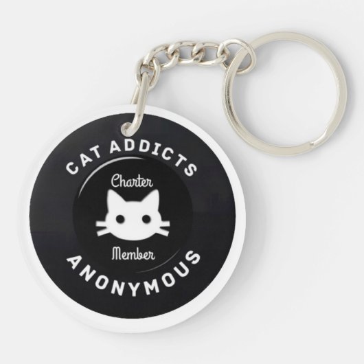 Kat Anonymous Sleutelhanger (Achterkant)