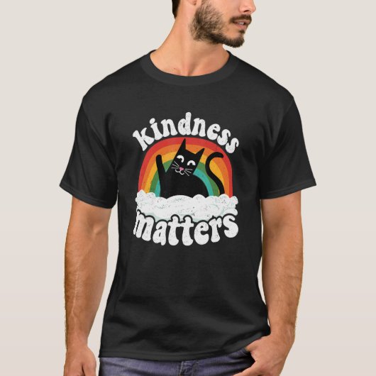 Kat anti-pendelregenboogknijpjes t-shirt (Voorkant)