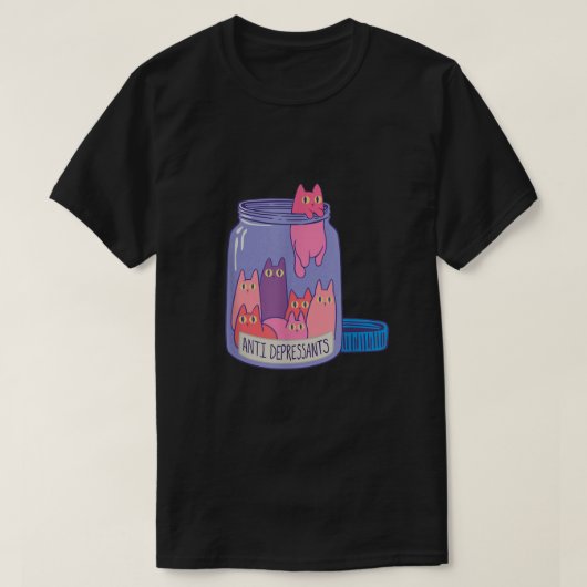 Kat Antidepressiva Keukenkatten  T-shirt (Design voorkant)