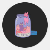 Kat-antidepressiva Ronde Sticker (Voorkant)