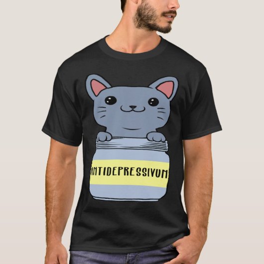 Kat Antidepressivum Ca T-shirt (Voorkant)