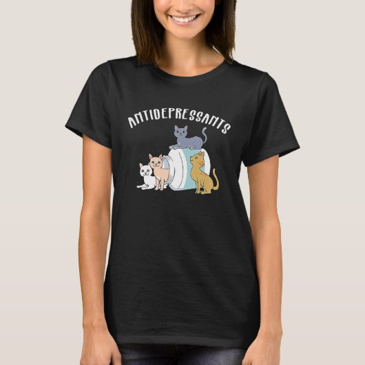 Kat Antidepressivum Kat T-shirt (Voorkant)