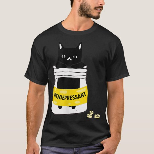 Kat Antidepressivum T-shirt (Voorkant)