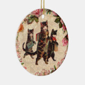 Kat  Antiek Kat Keramisch Ornament (Rechts)