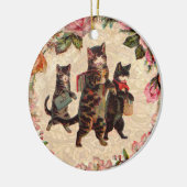 Kat  Antiek Kat Keramisch Ornament (Links)